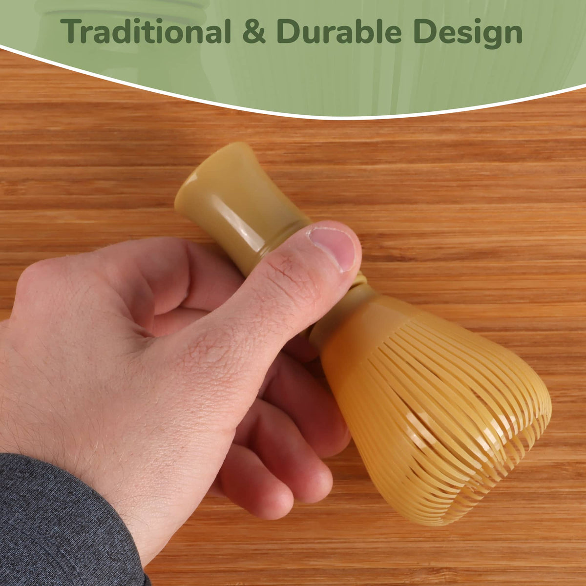 Plastic Matcha Tea Whisk - Traditional Beige