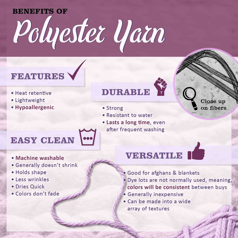 Benefits of polyester yarn for knitting and crochet projects