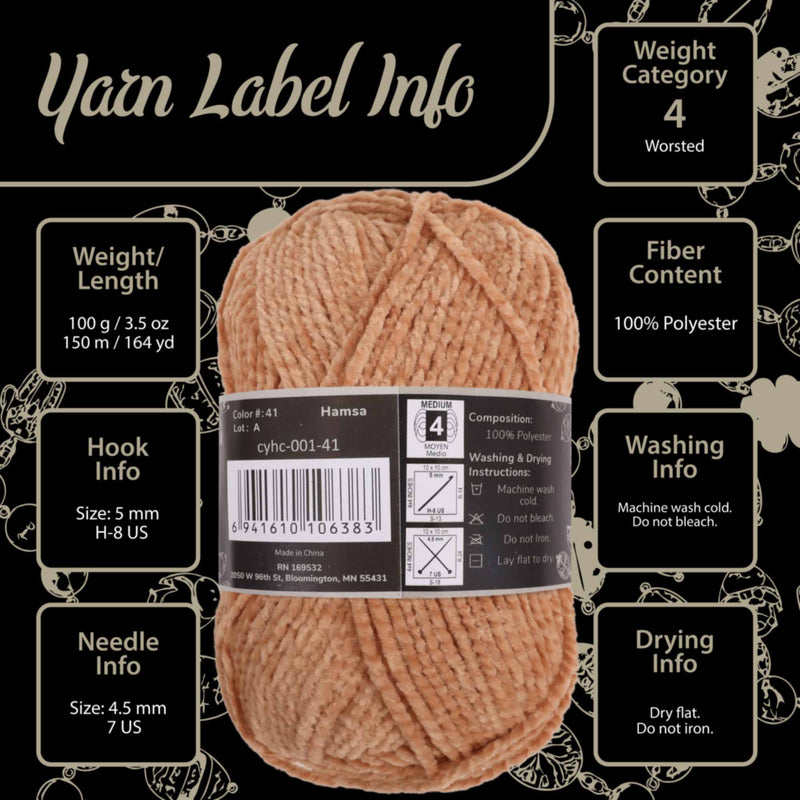 Yarn skein label info
