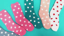 Women's Fuzzy Polka Dots Socks: 12 Pairs