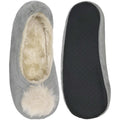 grey pompom fuzzy slippers socks