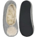 grey pompom fuzzy slippers socks