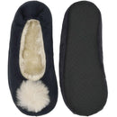 black pompom fuzzy slippers socks