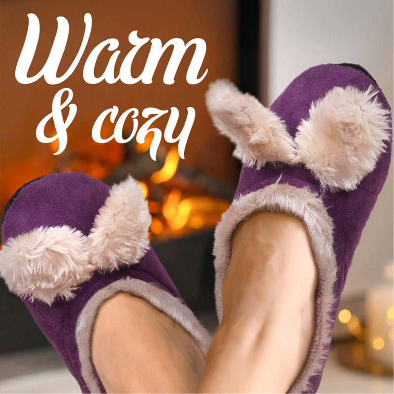 rabbit pompom fuzzy slippers socks