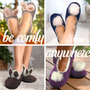 rabbit pompom fuzzy slippers socks