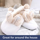 rabbit pompom fuzzy slippers socks