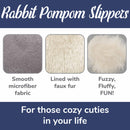 rabbit pompom fuzzy slippers socks