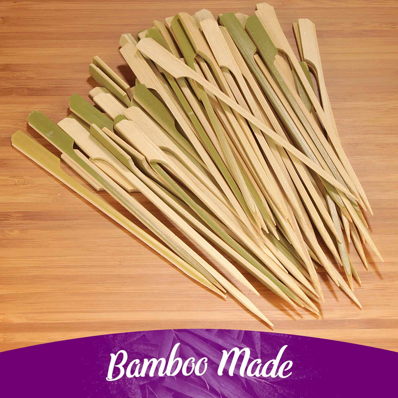 regular natural bamboo paddle picks pack cutting board