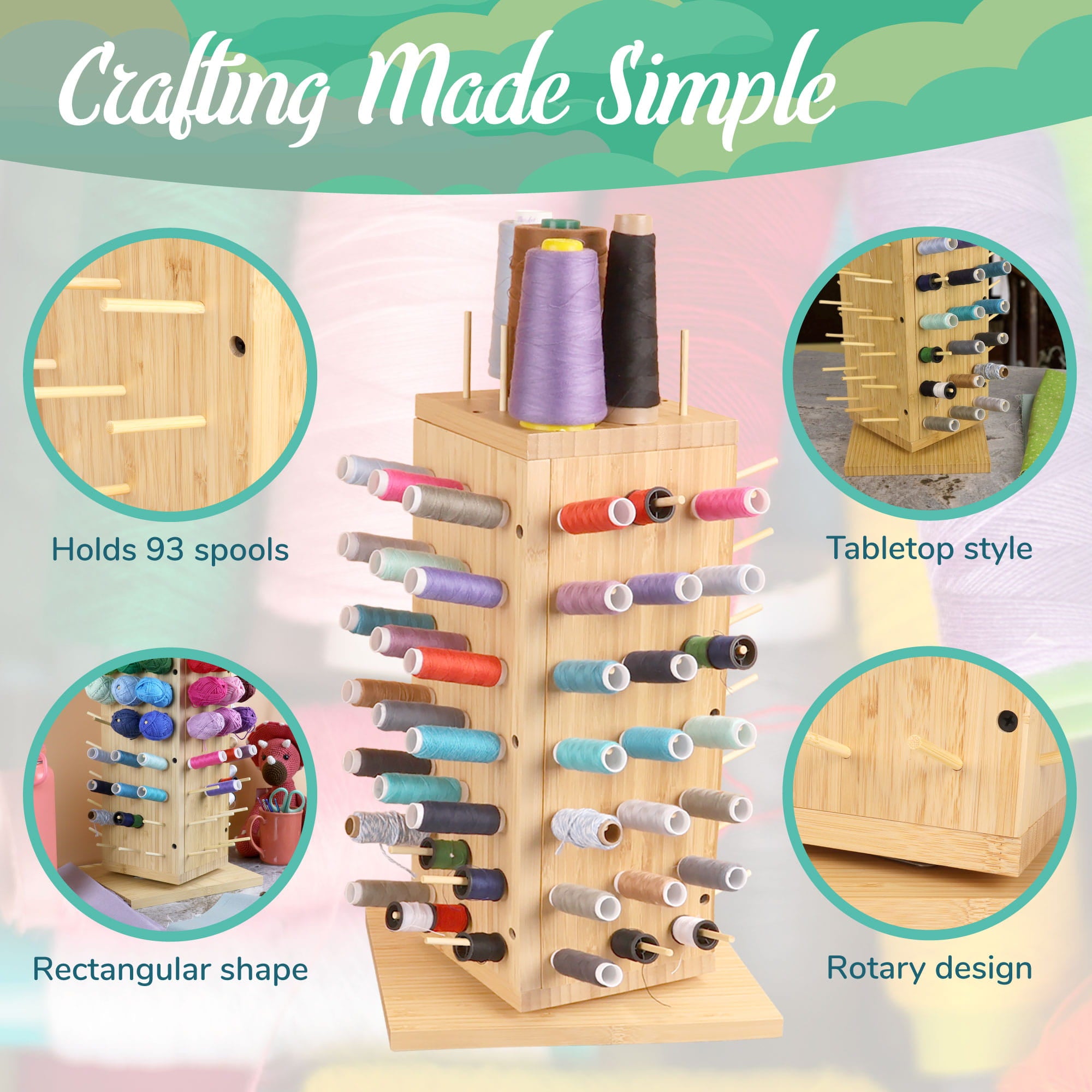 tabletop small footprint rotary rack