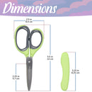 green craft scissors white background cover dimensions measure size