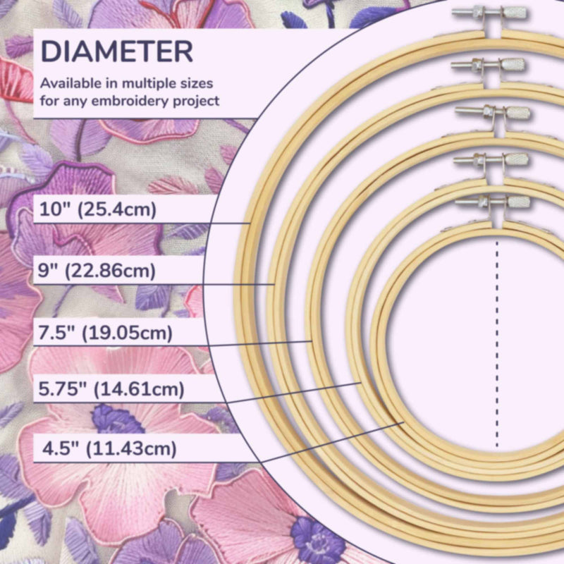 Bamboo Embroidery Hoops Set