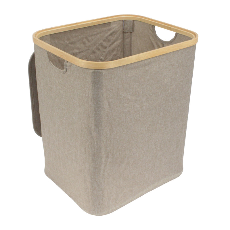 Rectangular Large Bamboo Hamper with Lid