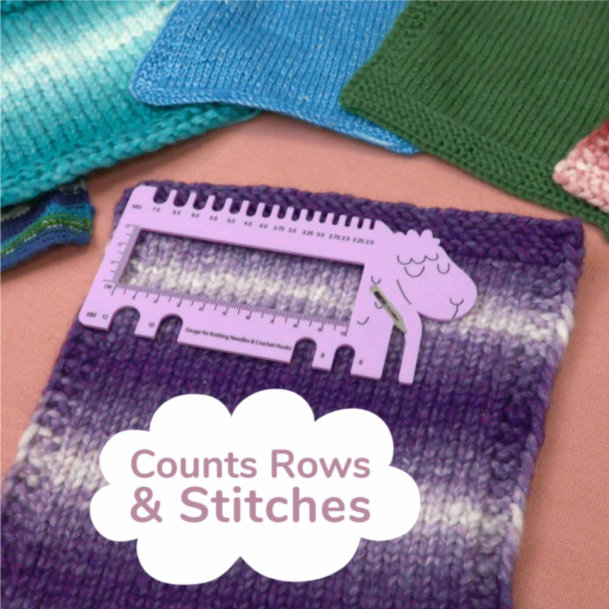 Sleepy Sheep Knitting Crochet Needle Gauge