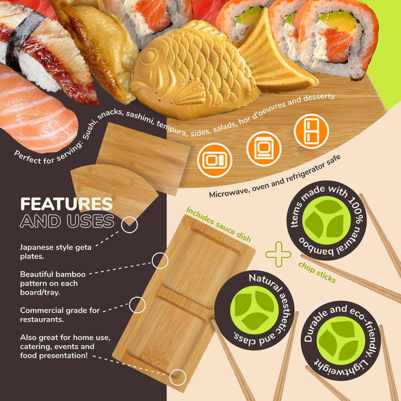 Sushi plate chopsticks and sauce dish