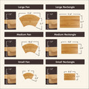 Rectangle and fan sushi board trays