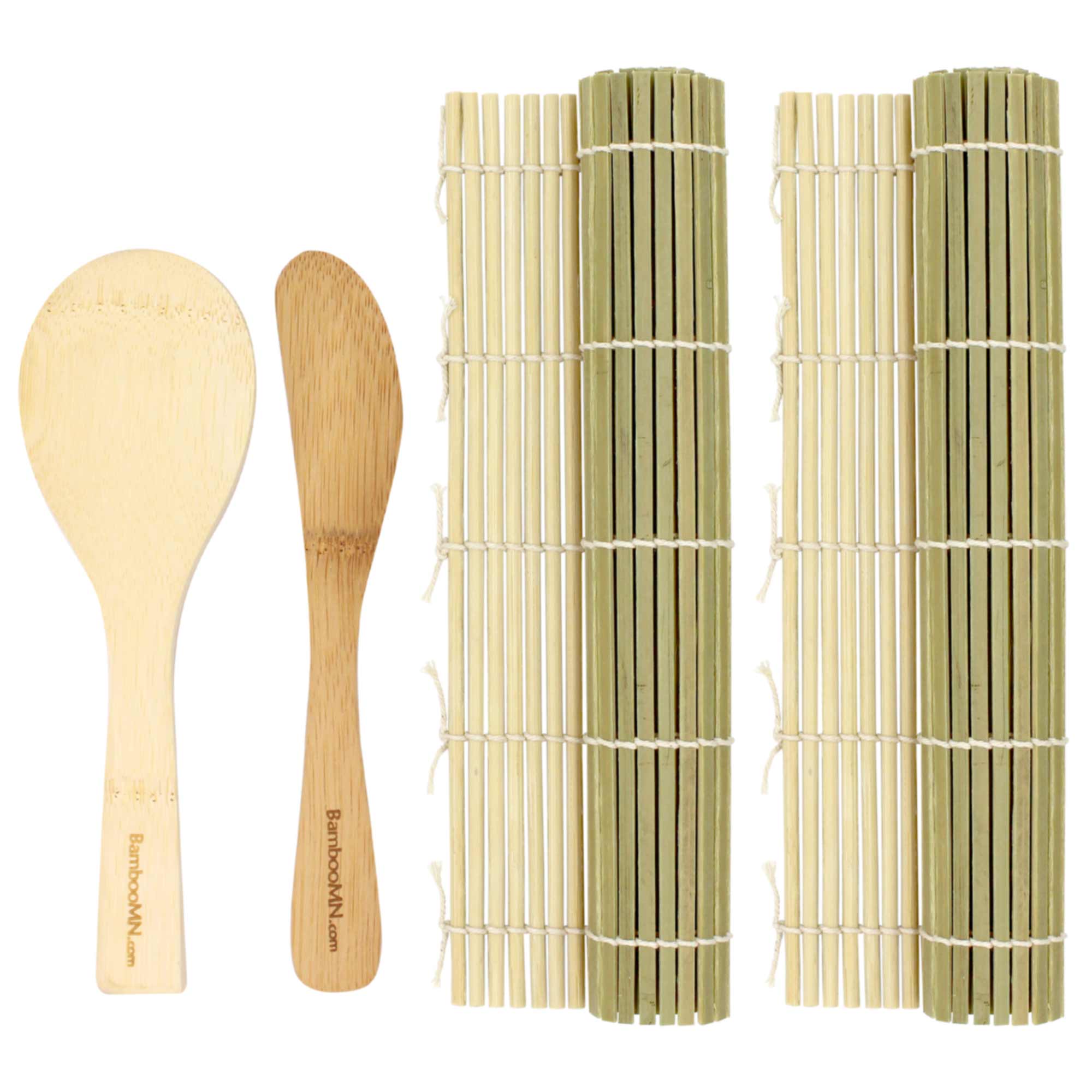 Sushi Rolling Kit with 2 Rolling Mats, Rice Paddle and Spreader