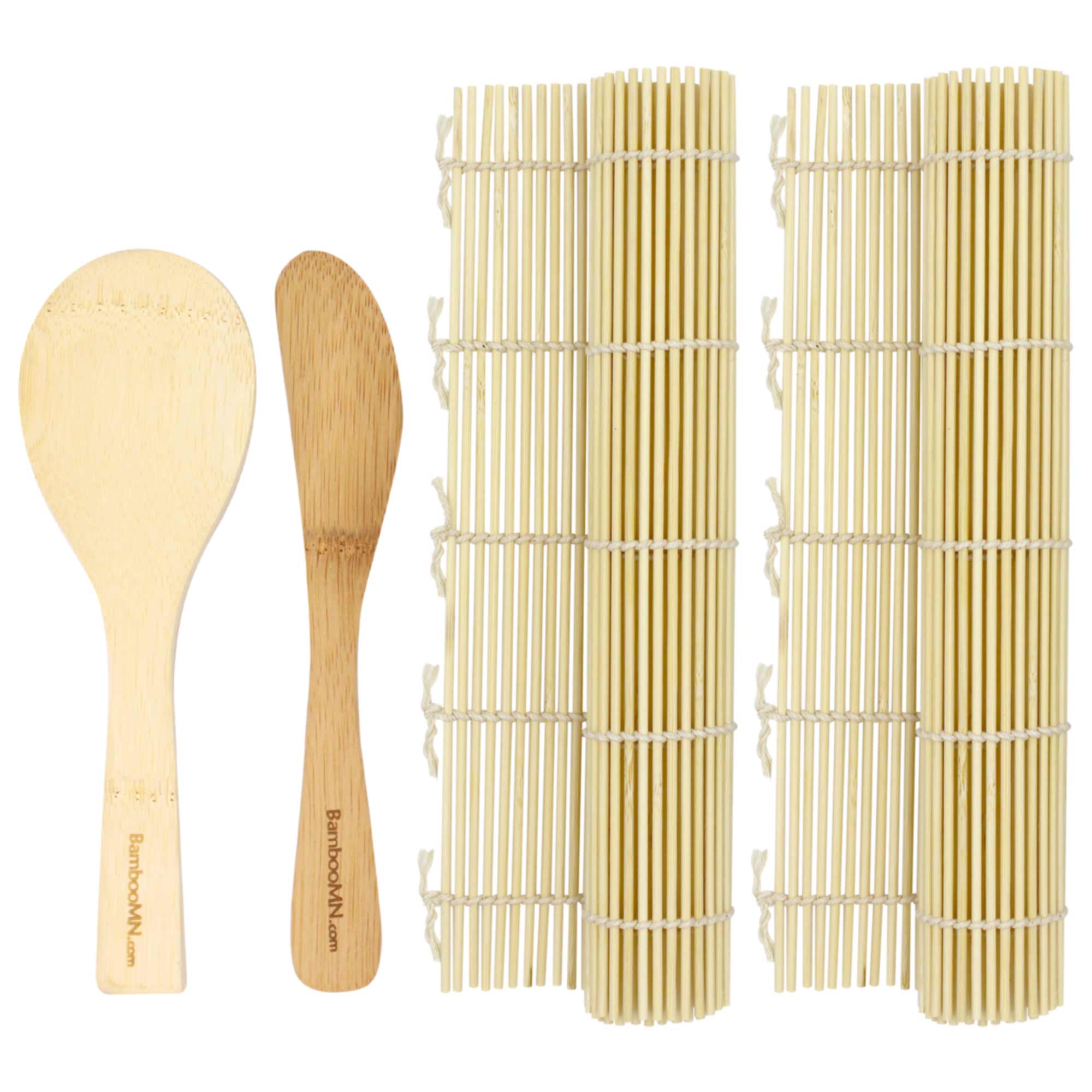 Sushi Rolling Kit with 2 Rolling Mats, Rice Paddle and Spreader