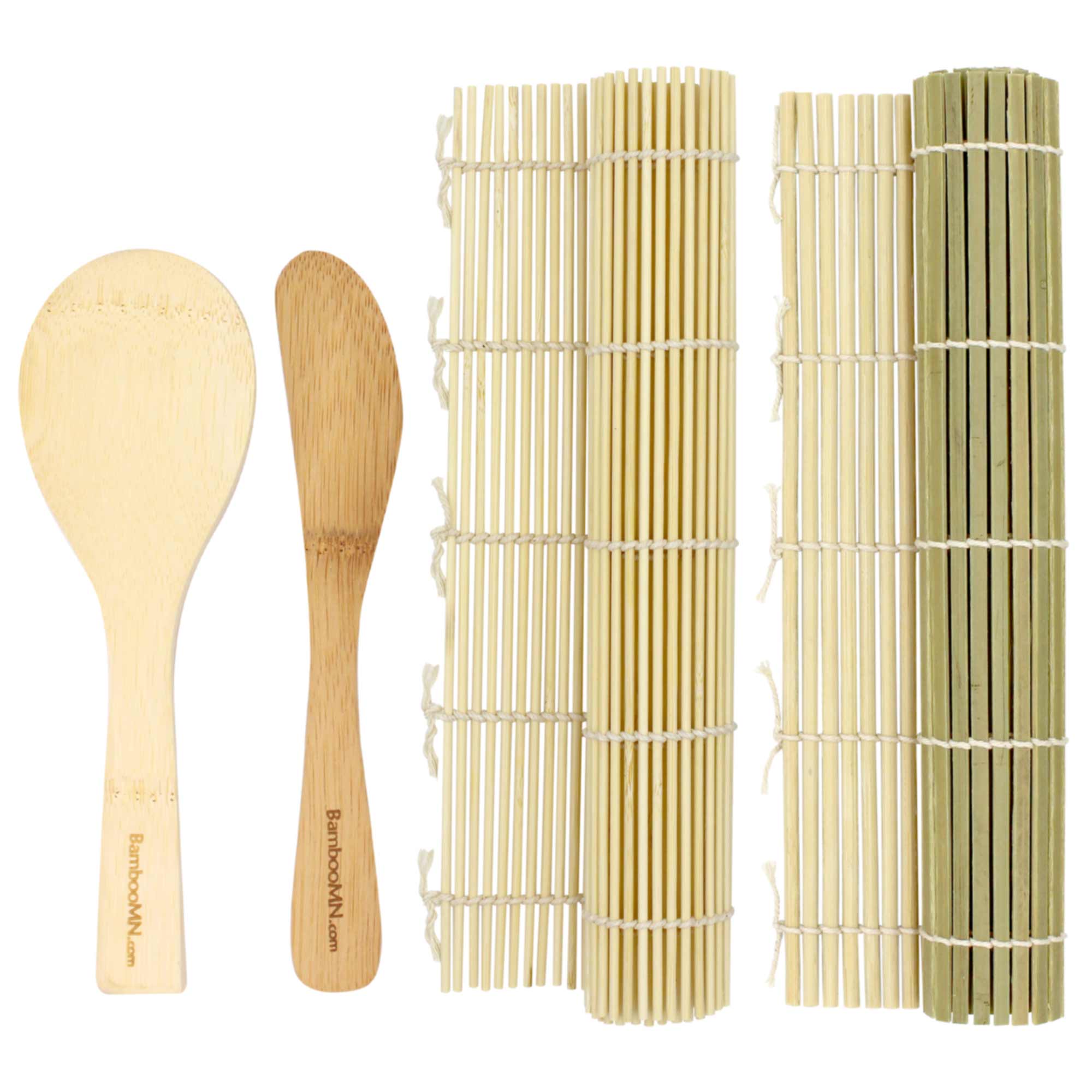 Sushi Rolling Kit with 2 Rolling Mats, Rice Paddle and Spreader