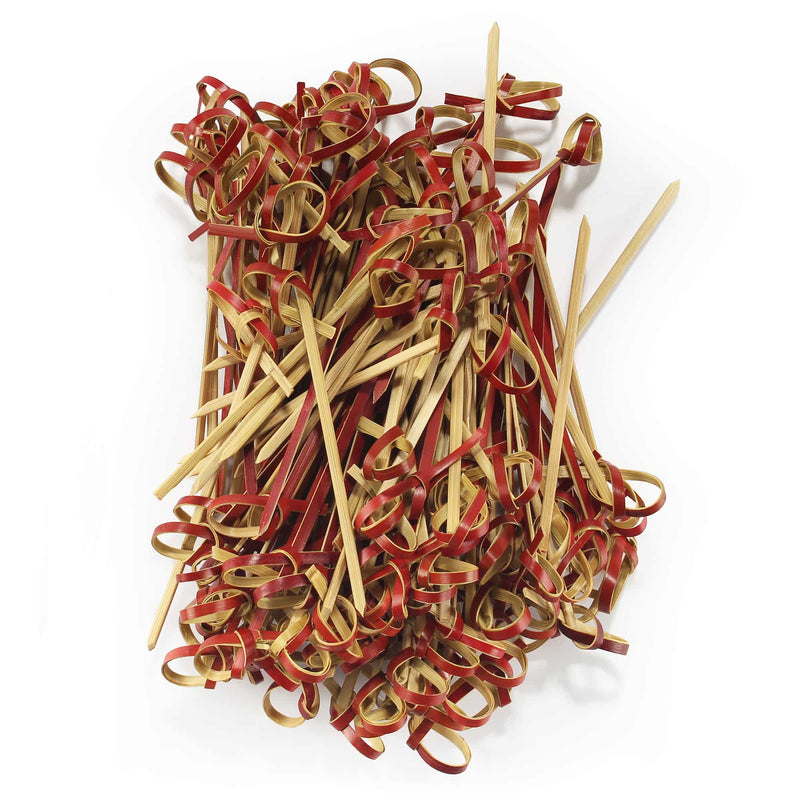 tea red bamboo knot picks skewers toothpicks pack