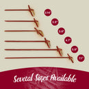 tea red bamboo knot picks skewers toothpicks swizzle stir burger drink cocktail martini fruit garnish sizes measure length