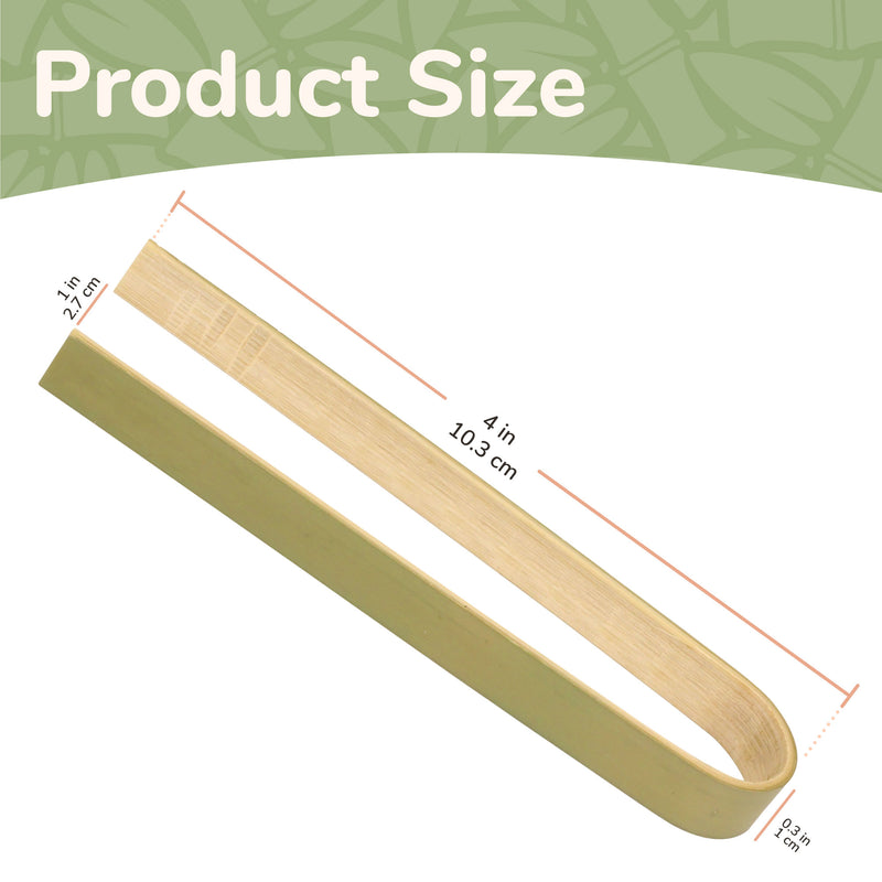 3.9" Disposable Bamboo Mini 'U' Tongs