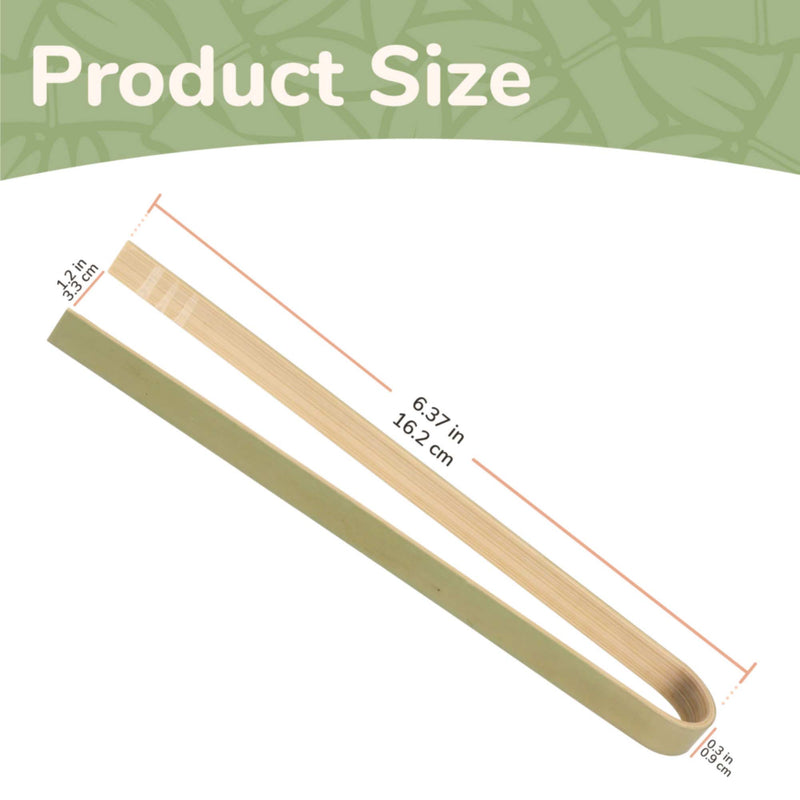 6.3" Disposable Bamboo 'U' Tongs