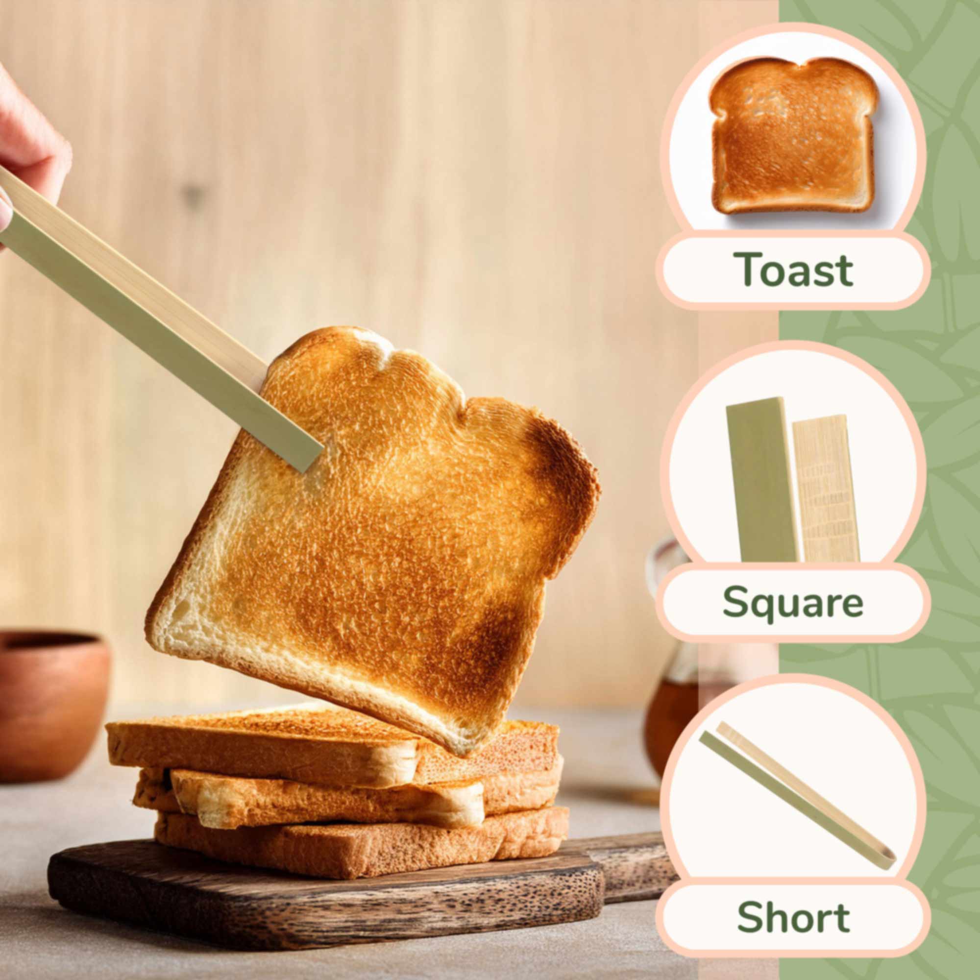 6.3" Disposable Bamboo 'U' Tongs