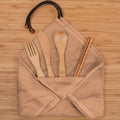 Travel Utensils in Washcloth Sets