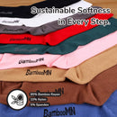 Unisex Thin Bamboo Rayon Crew Socks