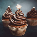 winter snowflake bamboo food drink picks skewers white chocolate cupcake dessert