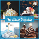 winter snowflake bamboo food drink picks skewers for many occasions cupcakes doughnut donut holes hot chocolate