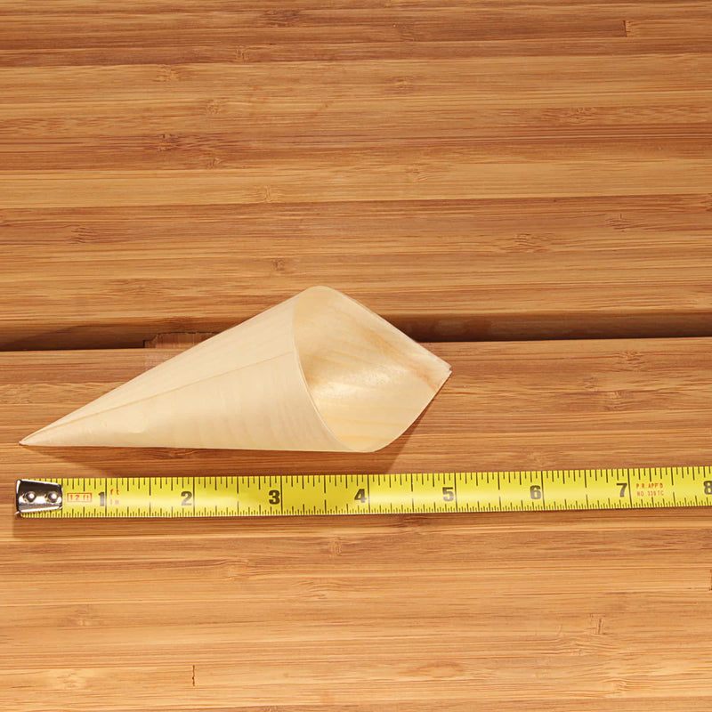 disposable wood cone 5.1" inch size