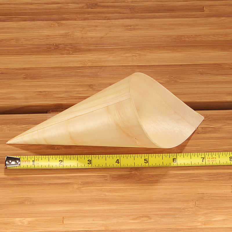 disposable wood cone 7.1" inch size