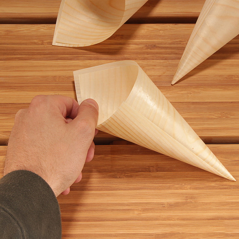 disposable wood cone 7.9" inch hand comparison