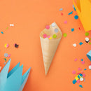 pine wood disposable cone confetti glitter throw party event wedding graduation