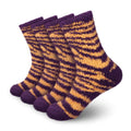 Zebra Stripe Team Spirit Fuzzy Socks