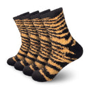 Zebra Stripe Team Spirit Fuzzy Socks
