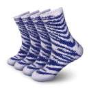 Zebra Stripe Team Spirit Fuzzy Socks