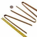 10" Bamboo "U" Tongs - Carbonized Brown