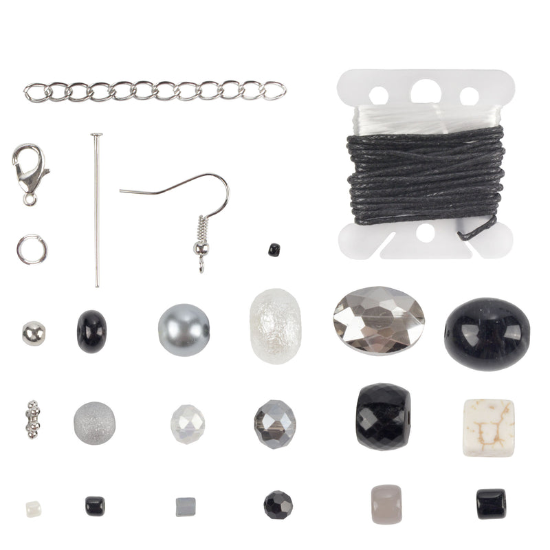 1,300pc Stone, Glass, Acrylic, and Lampwork Bead Jewelry Kits