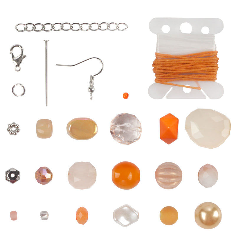 1,300pc Stone, Glass, Acrylic, and Lampwork Bead Jewelry Kits