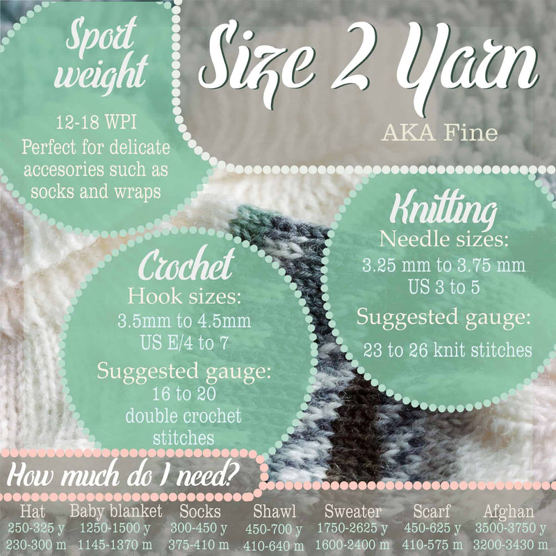 yarn sizing information