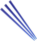 4.5" dark blue prism plastic skewer picks on white
