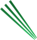 4.5" dark green prism plastic skewer picks on white