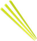 4.5" lime green prism plastic skewer picks on white