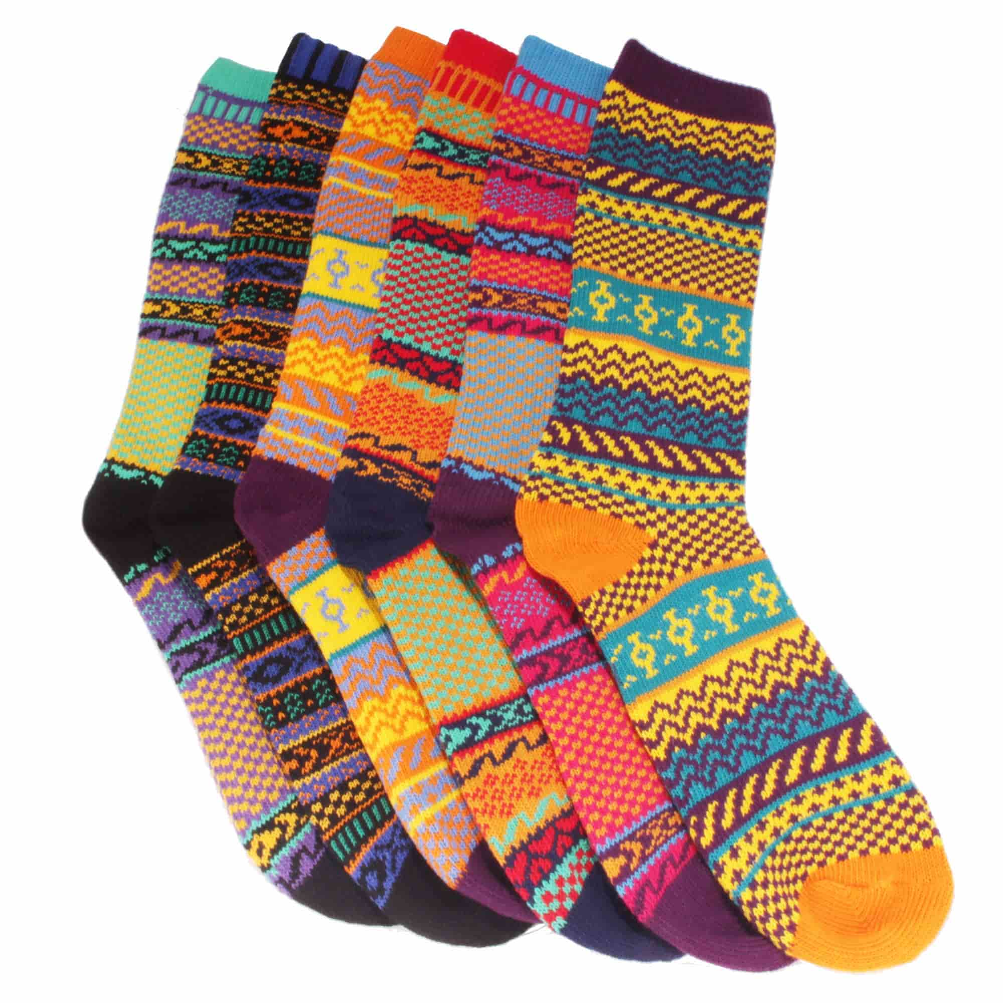 Men's Vintage Knitted Colorful Socks