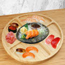 Round 5 Compartment Bamboo Serving Tray