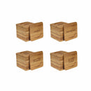 Beer and Wine Phrases Square Custom Engraved Bamboo Coaster Set