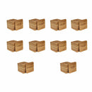 Beer and Wine Phrases Square Custom Engraved Bamboo Coaster Set