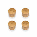 Beer and Wine Phrases Round Custom Engraved Bamboo Coaster Set